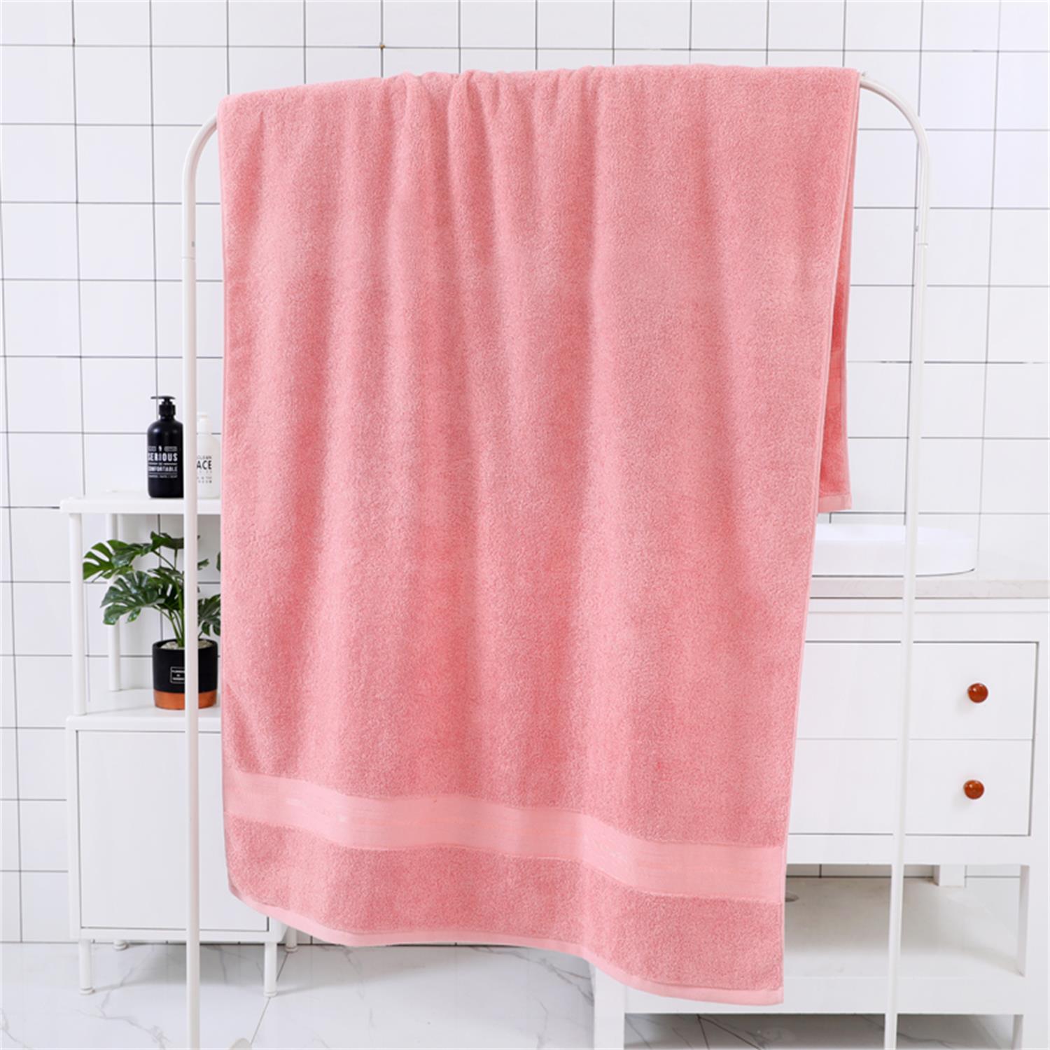 Toallas absorbentes de lujo súper grandes, de secado rápido, edredón de algodón suave, Toalla de baño para Hotel, decoración del hogar: Rosa
