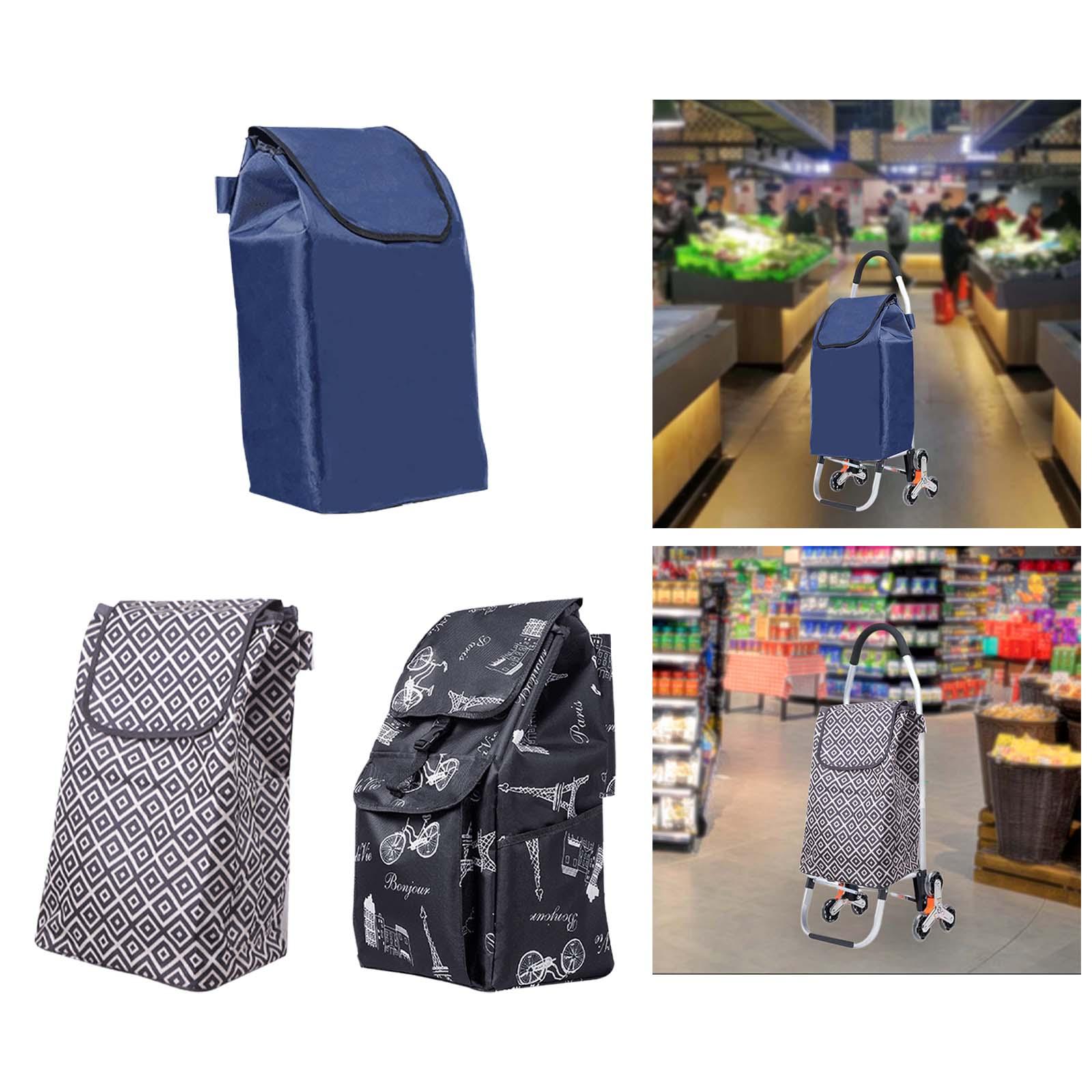 Kundvagnspåse hållbar vattentät stor kapacitet vikbar för inomhusmatvagnar kundvagnar