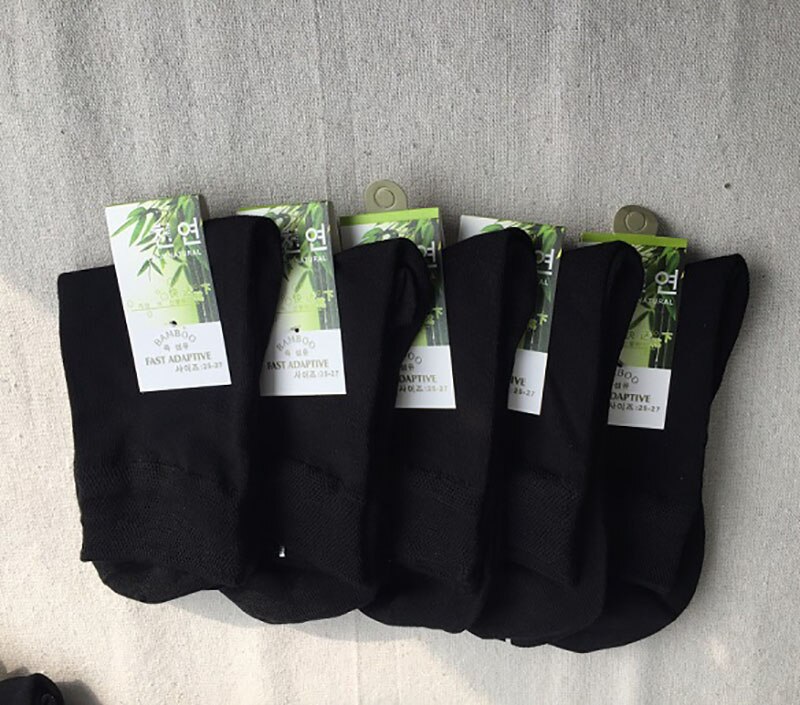 Männer Bambus Faser Knöchel Socken Weiche Atmungsaktive Geschäft Männer Socken 5-Pack fest Schwarz Lässig ÜSpund Bequeme Schuhe Strumpfwaren: 5 Paare Schwarz