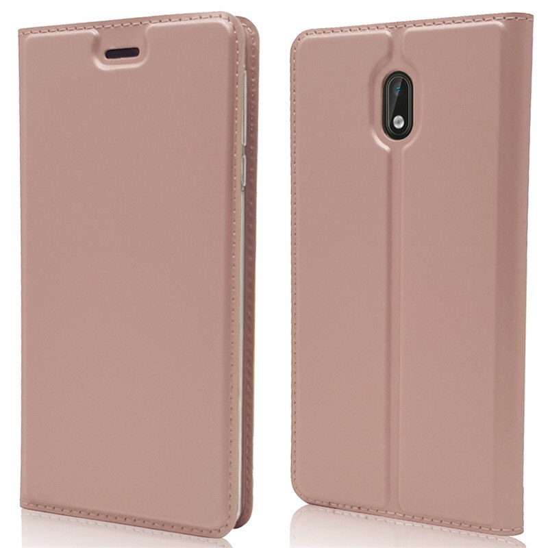Leren hoesje voor coque nokia 3 hoesje voor fundas nokia 3 nokia 3 ta-1032 ta-1020 ta-1028 cover magnetische flip portemonnee telefoonhoesje: Roségoud