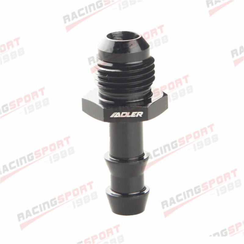 Een-6 Naar 8Mm Push Barb Slang Straight Fitting Adapter Stookolie Black