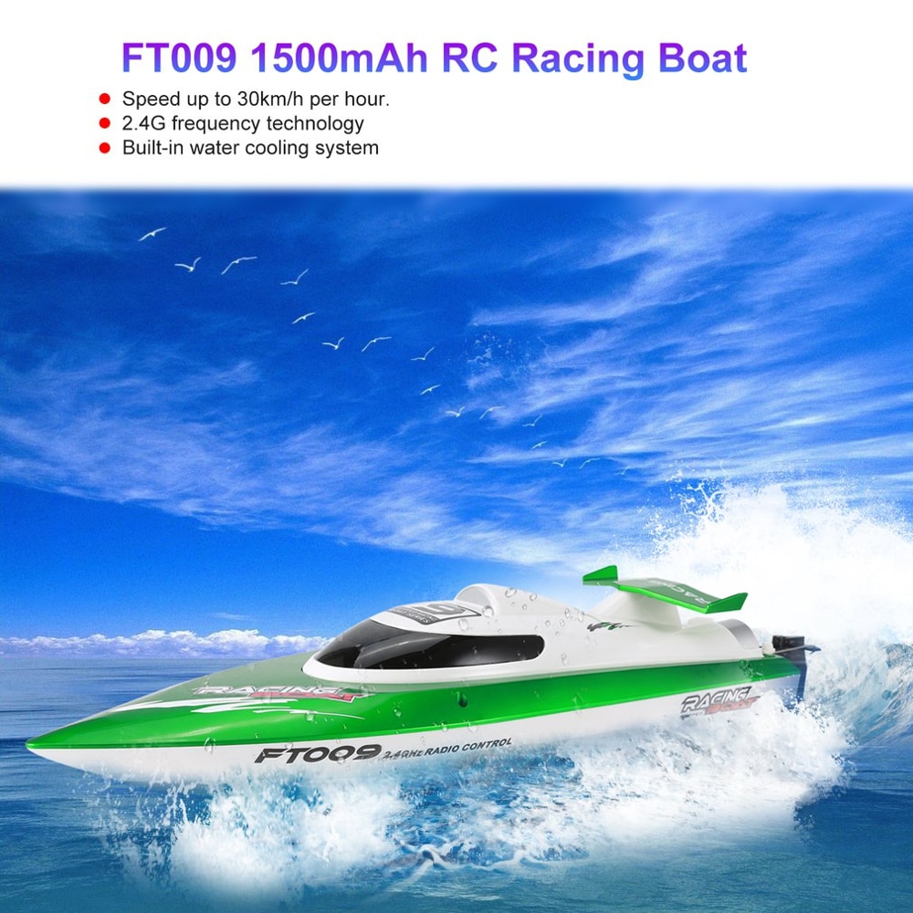 Feilun FT009 2.4G 4CH Water Cooling RC Racing Boat Speed 30km/h Electric RC Boat Kid Toy Remote Control Boats for Children