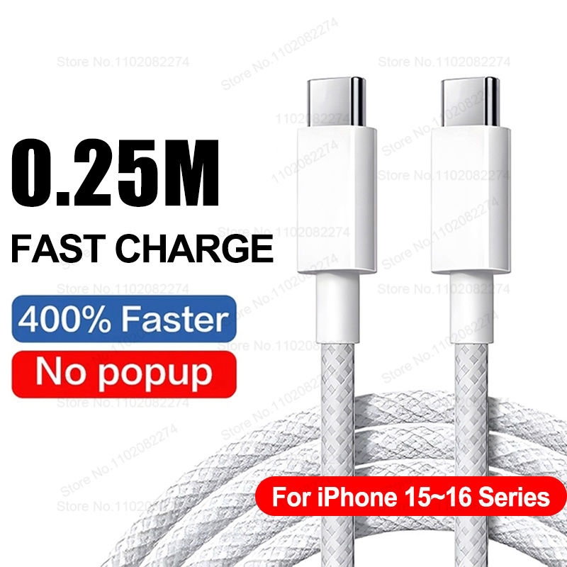 PD 35W USB C Charger For iPhone 16 15 14 13 12 11 Pro Max 7 8 Plus XR XS Fast Charging USB C Cable Date Wire Charger Accessories: Universal