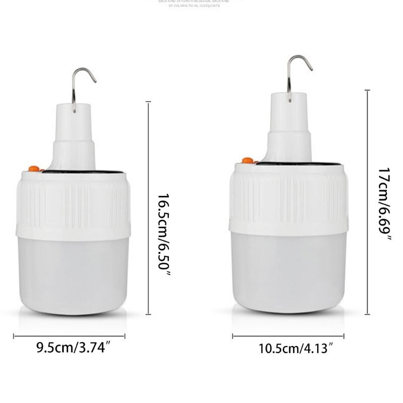 80/100w solenergi ledet lyspærer bærbar energisparende ledet lanterne lys nattlampe 37md