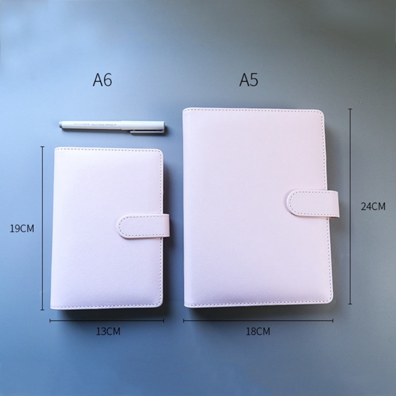 PU Leather A5 A6 Notebook Diary Schedule Book Planner Diary Loose-leaf Binder Cute School Supplies