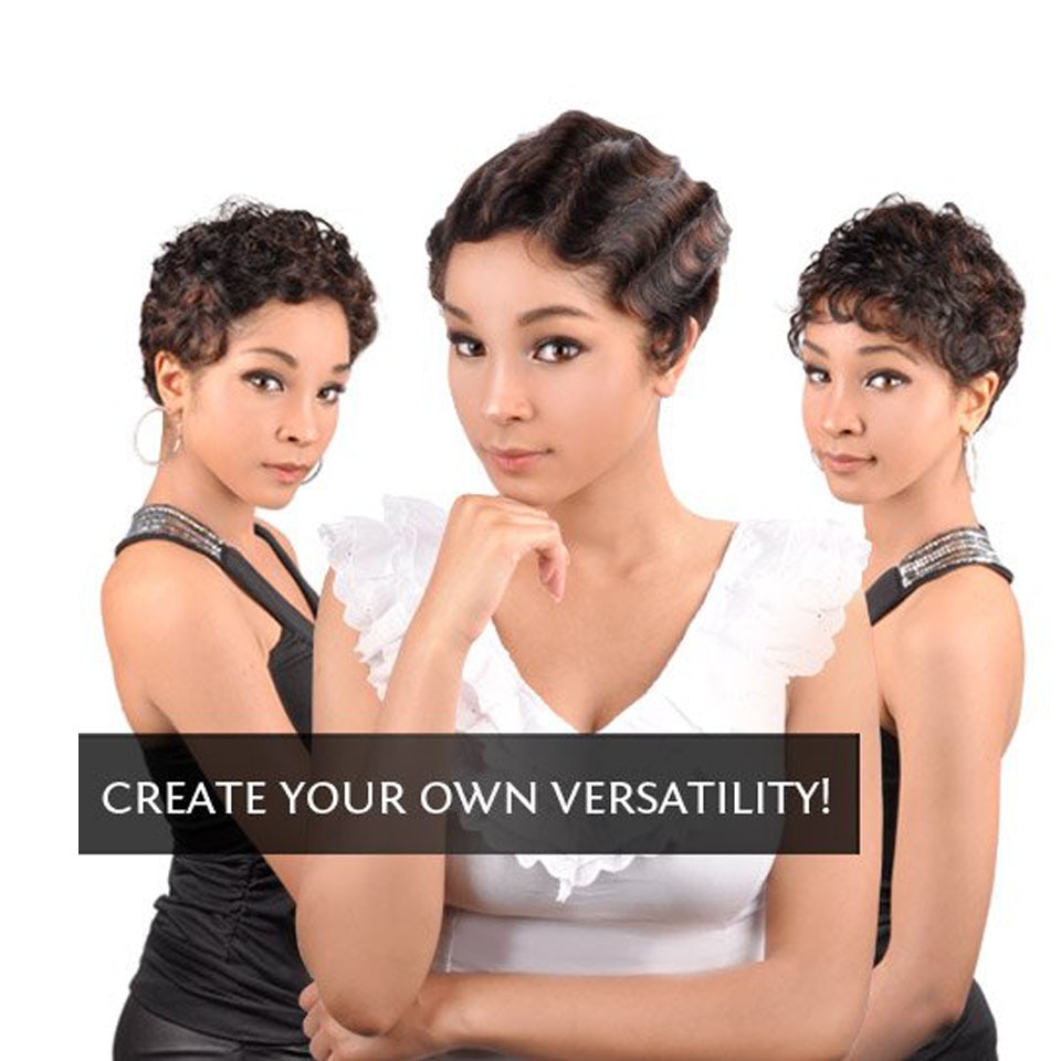 Korte Rode Vinger Wave Pruik Bruin Blonde Krullend Synthetische Pruiken Voor Zwarte Vrouwen Hittebestendige Afro-amerikaanse Pixie Cut Mama pruik