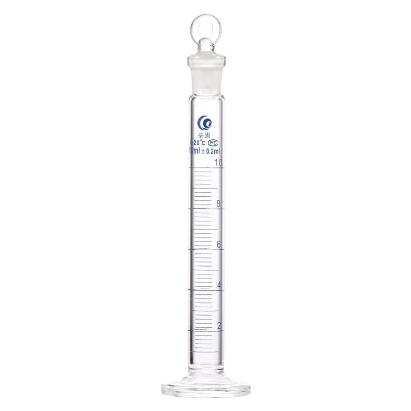 10ml Glass Measuring Cylinder Thick Graduated Cylinder Laboratory Supply With Stopper Beaker Flask Measuring Cup For Laboratory