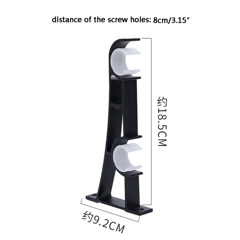 2 pièces/ensemble Double tringle à rideau supports porte-matériel de fenêtre décor à la maison Y98E