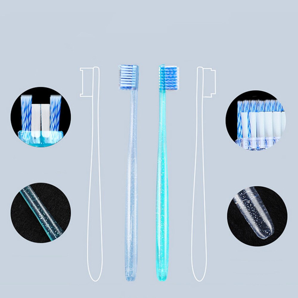 2 pcs Soft Orthodontic Toothbrushes Dental Care Oral Care Antibacterial Tooth Brush Tooth Cleaning Tool
