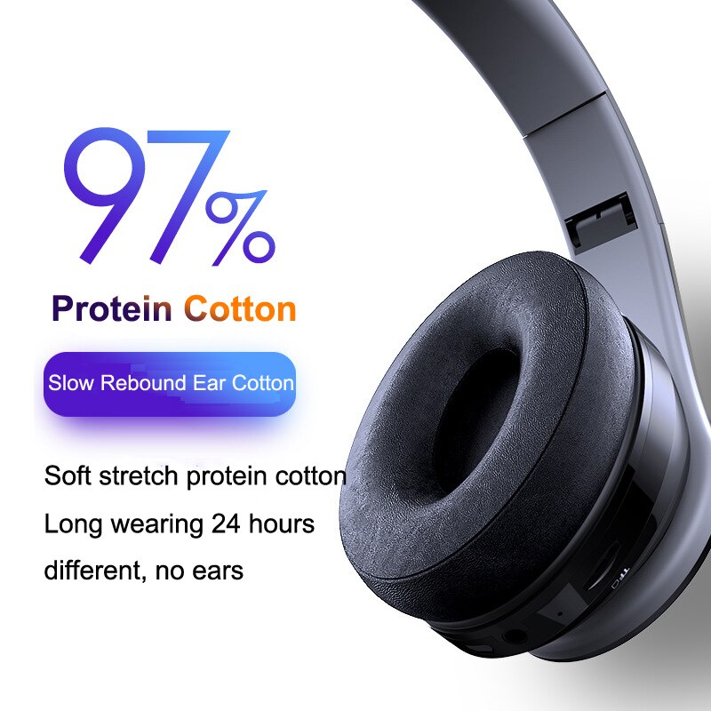 Stereo oortelefoon bluetooth ruisonderdrukking grote koptelefoon draadloze gamer koptelefoon opvouwbare headset met microfoon sportmuziek oordopjes