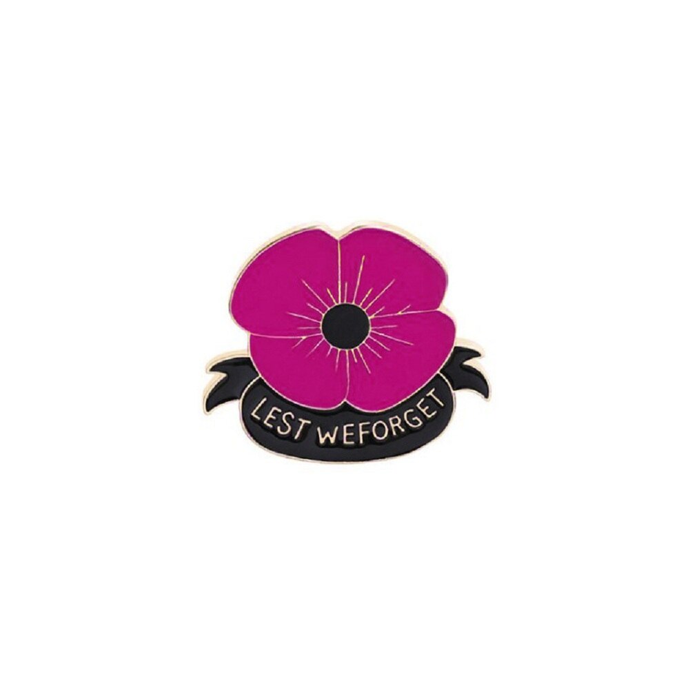 Lest We Forget Pins Beautiful Poppy Brooch Pin Memorial Day For Women and Ladies Decoration: Pink