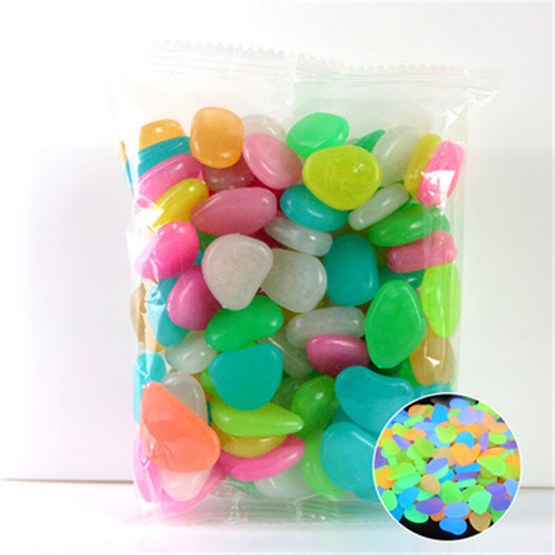 100Pcs Glow in the Dark Garden Pebbles Glow Stones Rocks for Walkways Garden Path Patio Lawn Garden Yard Decor Luminous stones: 1