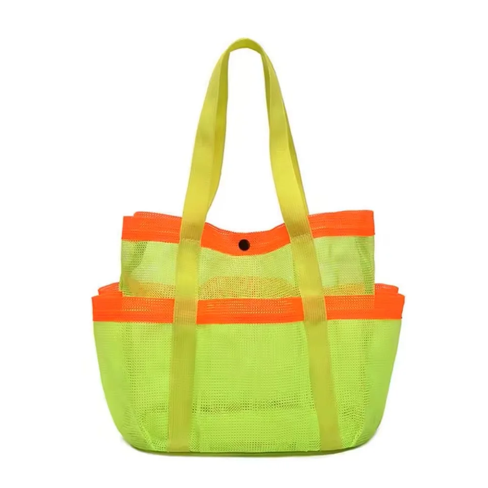 Portable Beach Tote Bag Breathable Foldable Toiletry Bag Durable Large Capacity Quick Dry Swimming Handbag: Blue