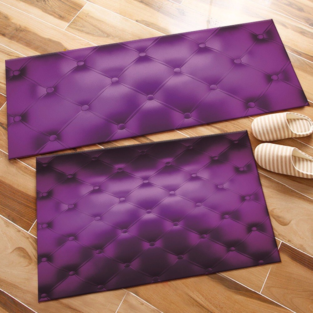 Alfombra con textura de cuero Morado para niños, tapete de terciopelo y cristal para el hogar, la sala de estar, WC, puerta de la cocina y el dormitorio
