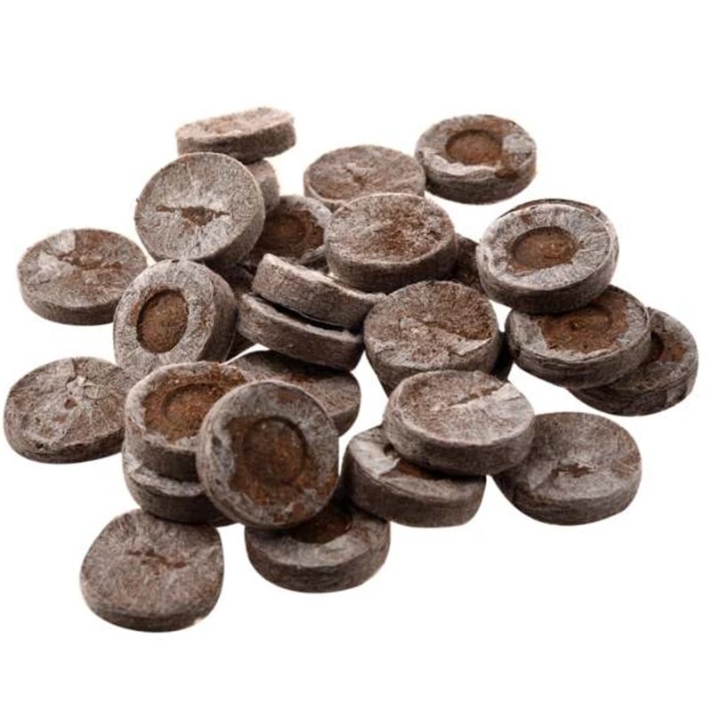 Peat Pellets Plant Starting Soil Block Jiffy Seedling Plugs Environmental Garden Nursery