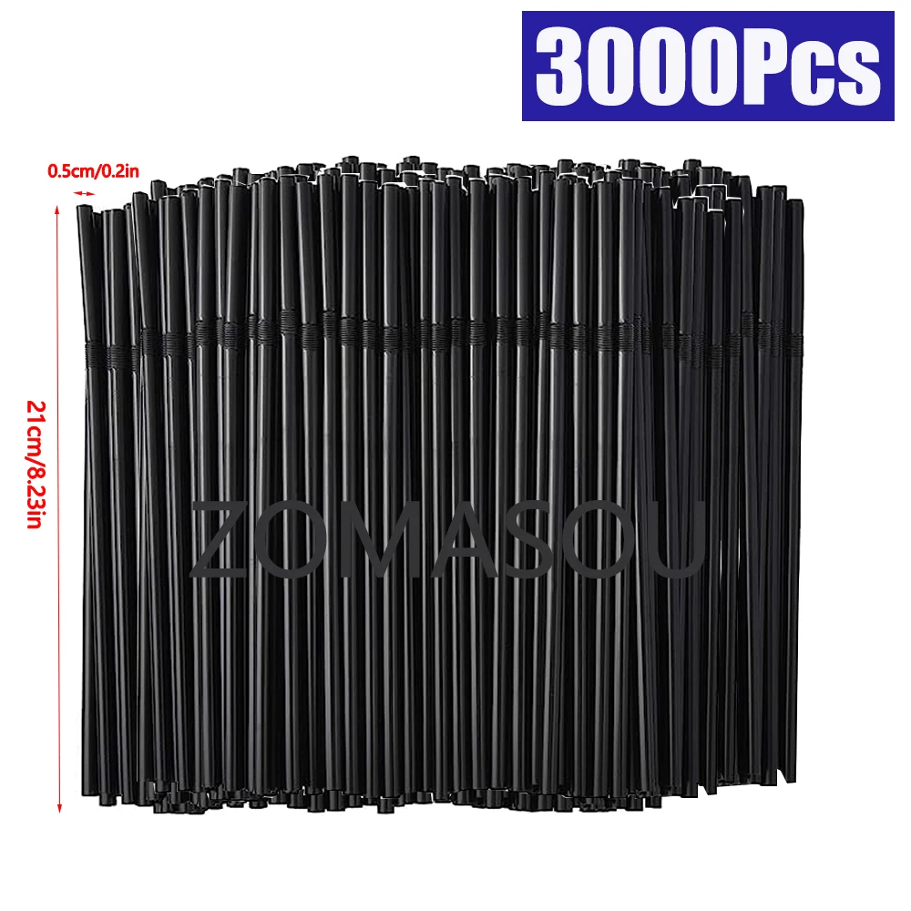 50/3000/6000pc kleurrijke drinkrietjes voor bruiloften, feestjes, melkthee, cocktails, bar, keuken, drankjes, thuis, cola rietje: Groente