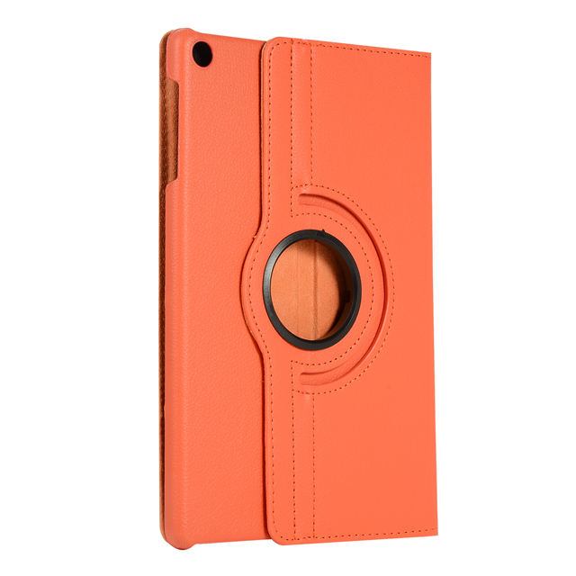 360 Rotating Case for Samsung Galaxy Tab A 10.1 T510 T515 SM-T510 SM-T515 Folding Stand Cover PU Leather Case Tablet Funda: Orange