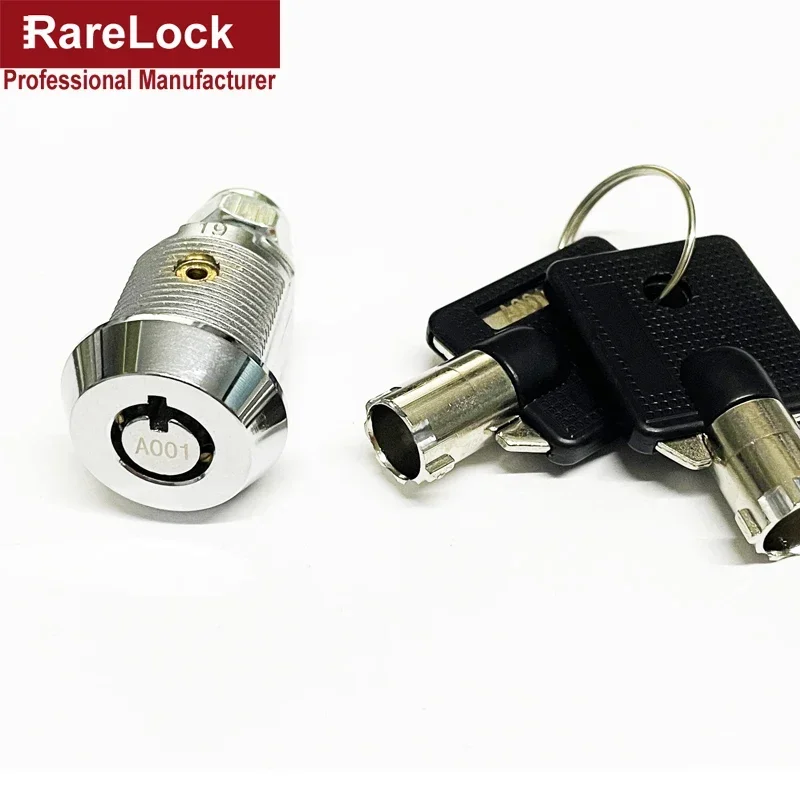 Tubular Cabinet Cam Lock 19mm for Drawer Mailbox Tool Box Game Vending DIY Furniture Hardware Rarelock MA015 G