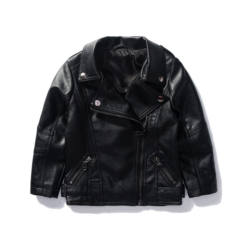 Kinderkleding jongens lente herfst PU leren jas mannelijke vrouwelijke kind lederen kleding bovenkleding kind leren jas 3-11Y