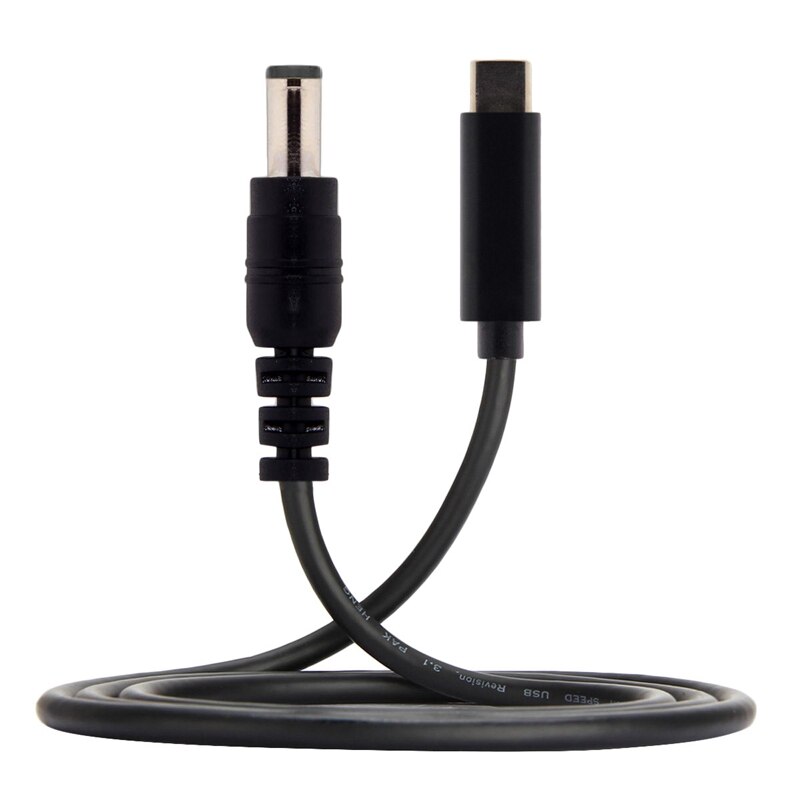 Entrada de USB-C tipo C al rectángulo 5,5*2,1 Mm Cable de carga PD para ordenador portátil 180Cm 6 pies