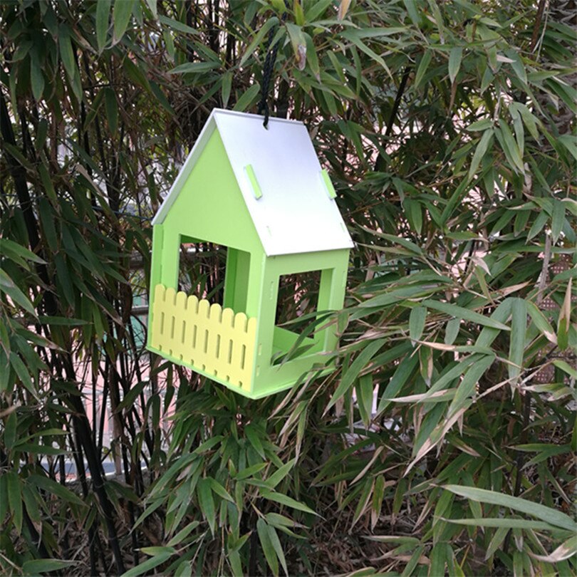 Bird House Wooden Ventilation Bird nest Entertainment in Backyard Birdhouse Garden decorations bird cage decoration bird bed