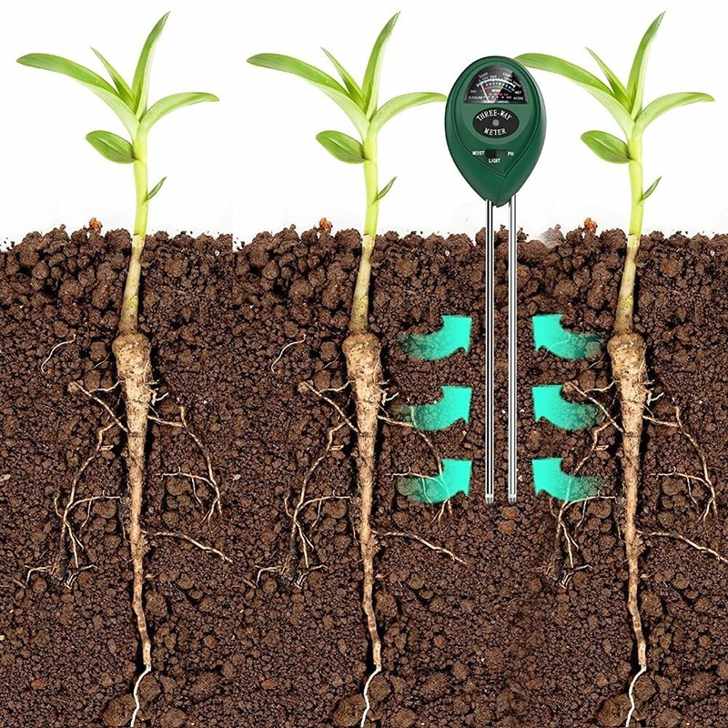 Gardening Supplies Gauge Meter With PH Acidity Moisture Testing Usage Digital Sunlight Moisture Garden Soil Tester