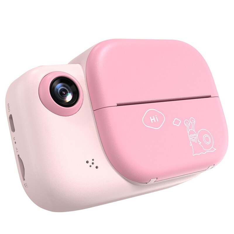 Children Camera Instant Print Camera For Kids Video Photo Digital Camera for Child Printing Camera with 3 Rolls Thermal Paper: Pink