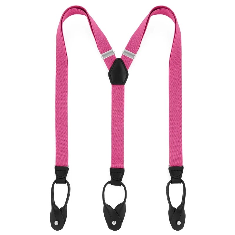 Slimmade 2.5cm kalsonger knappklämmor hängslen casual remmar y-rygg form herrbyxor suspensorio: Fushai färg