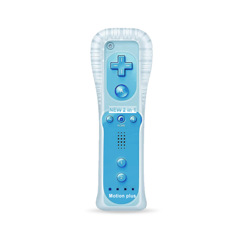 2 in 1 per Nintendo Wii Motion Plus telecomando Wireless per Nintendo Wii Nunchuck telecomando Joystick Joypad: Blue-1 controller