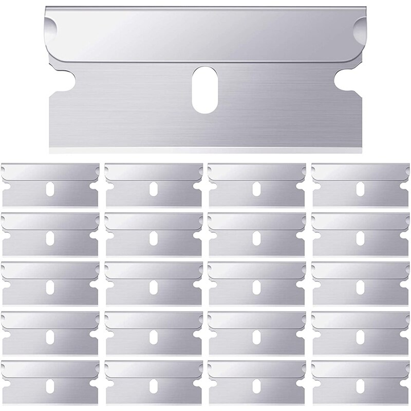 20 Pieces Single Edge Cutter Blade Box Carton Cutter Replacement Blades, Glass and Paint Scraper Razor Blades: Default Title