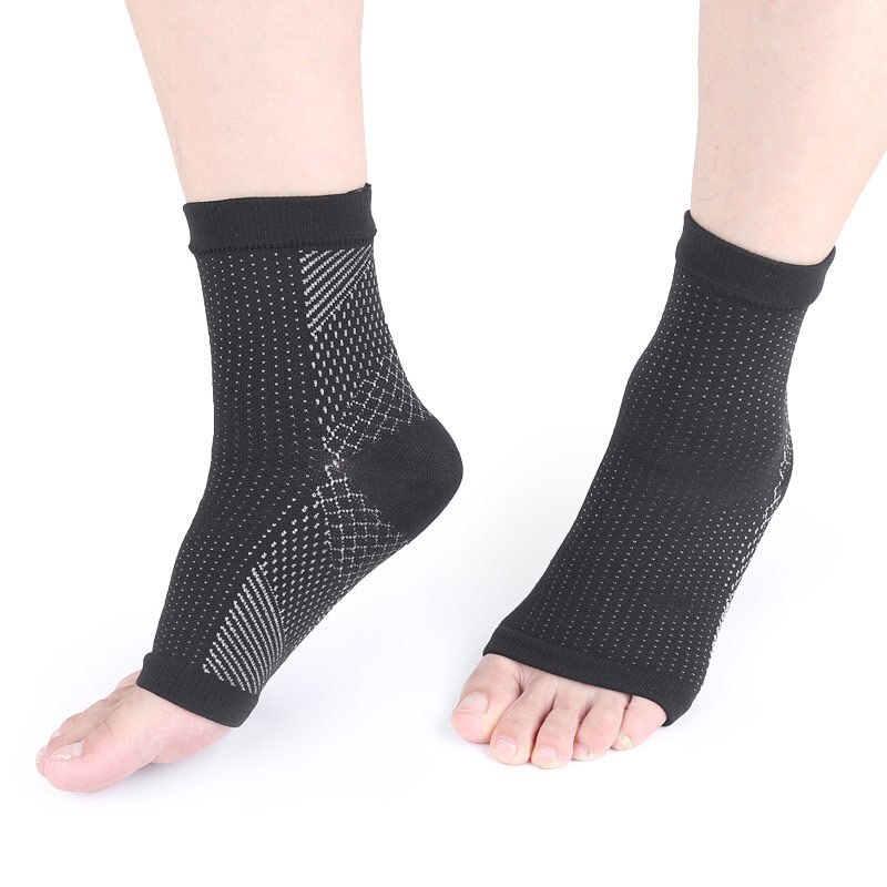 Chaussettes Anti-Fatigue pour hommes et femmes, 1 paire, pour l'extérieur, avec Compression, respirantes: black / L/XL