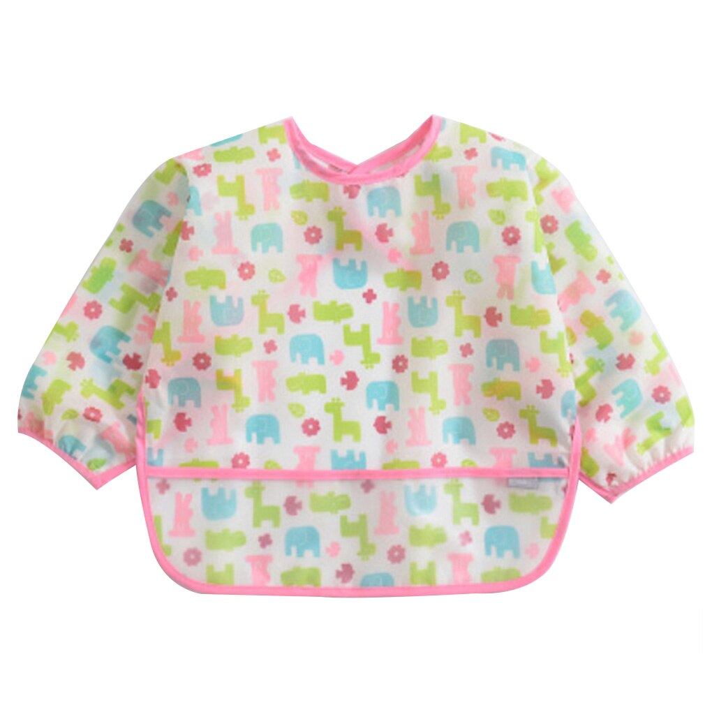 Baby Slabbetjes Jongens Meisjes Baby Tops Waterdichte Cartoon Lange Mouw Unisex Peuter Kleding: NO.3 / S