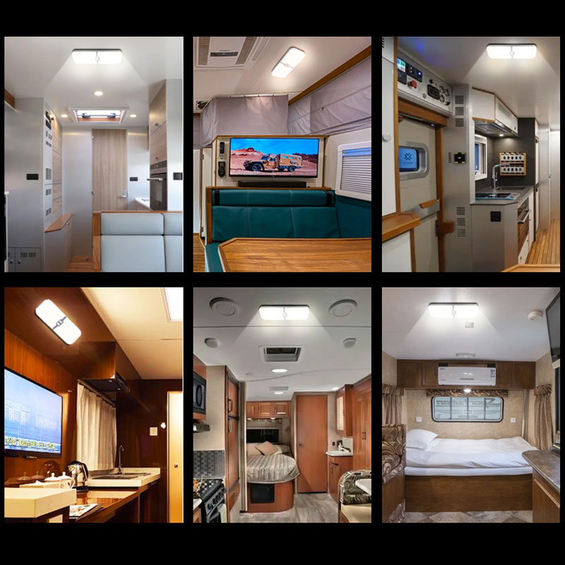 LED Loftlampe til RV - 12V - Naturlig Hvid Indendørs Belysning til Bil/Trailer/Camper/Boat