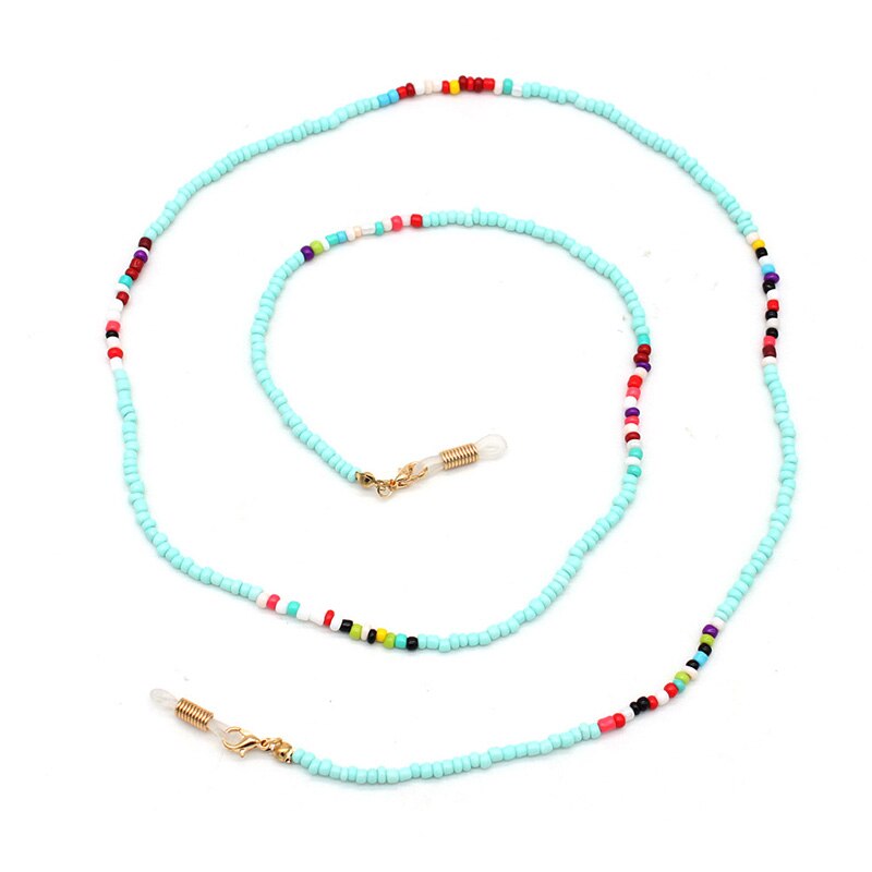 Chaîne perles colorées pour lunettes de soleil, collier pour femmes, cordon pour la lecture, cordelette de cou, cordelette pour accessoires lunettes: H-1-70CM