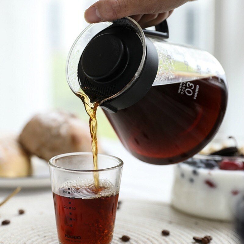 V60 Pour Over Glass Range Coffee Server Carafe Drip Coffee Pot Coffee Kettle Brewer Barista Percolator Clear