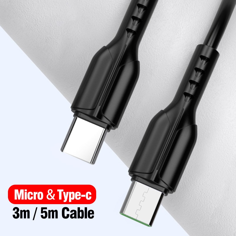 ANKNDO micro Cavo USB 3m 5m USB Tipo C Cavo Veloce Cavo Del Caricatore Del Telefono per Samsung Huawei Xiaomi androide Del Telefono Cavo di Ricarica