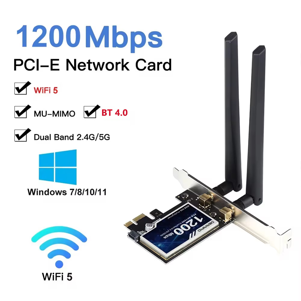 5400Mbps WiFi 6E PCIE WiFi Adapter Wireless Network Card Bluetooth 5.2 Tri-Band 2.4G/5G/6Ghz 802.11AX/AC For Windows 7/8/10/11: Silver