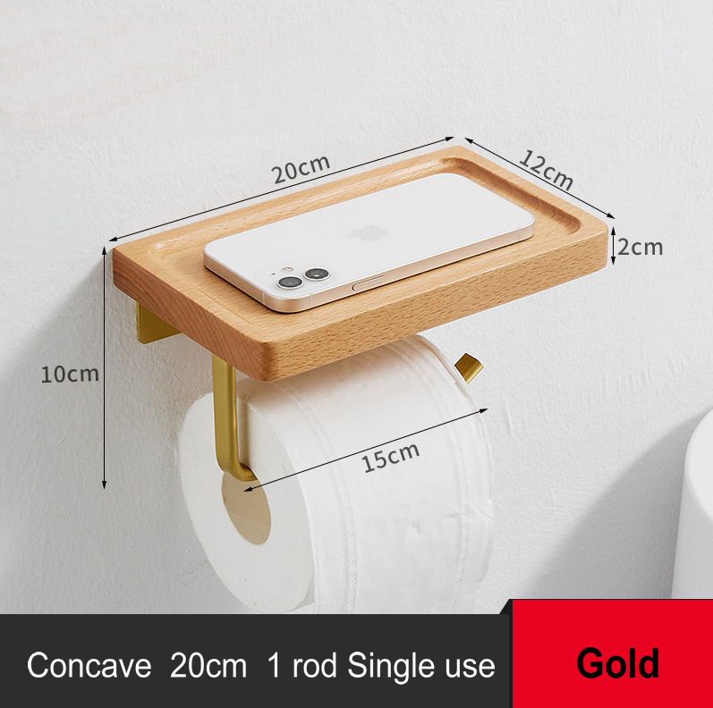 Porta carta igienica in rotolo di faggio per tronchi da bagno portaoggetti 2 in 1 portarotolo sanitario in carta igienica con telaio in legno massello: verde