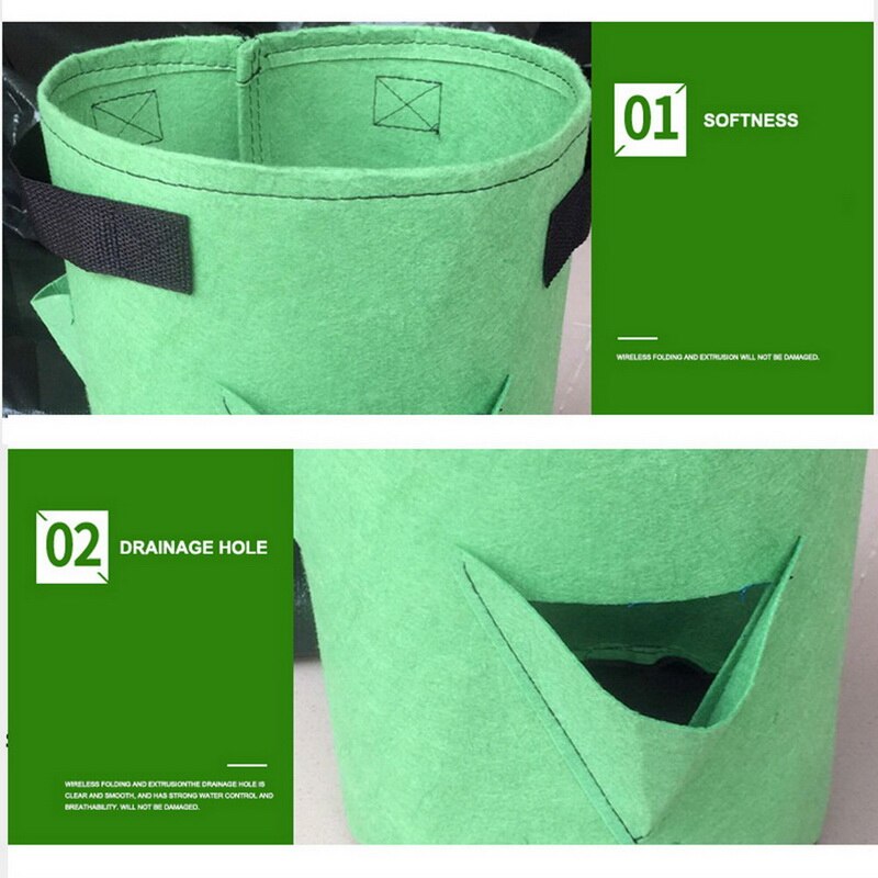 Plantation sac de culture sac de plantation avec poignée jardin extérieur plante sac de culture, sac Vertical pour fraises herbes et fleurs réutilisable