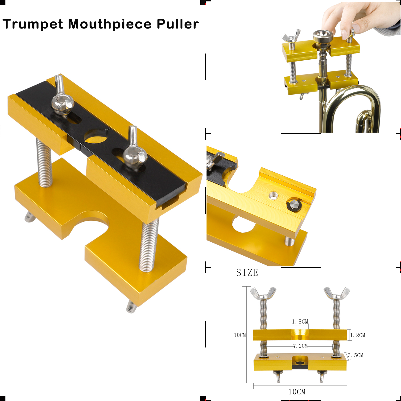Trompete Mundstück Abzieher Durcheinander Blasinstrument Beruf Teil für Horn Trompete Posaune Euphonium Mundent ferner Extraktor Werkzeug