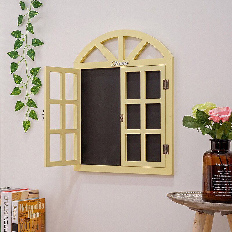 Decoraciones de pared para tienda de café, pizarra falsa para fondo de ventana, adornos colgantes de pared, mensaje para tienda de té y leche