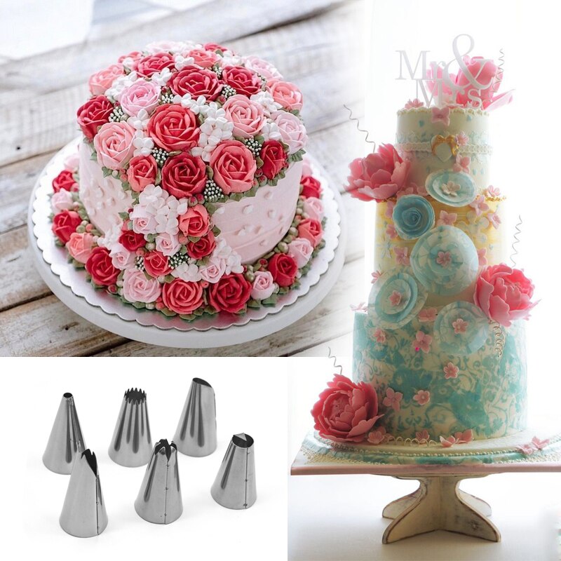 Multi-style keuken bakken taartdecoratie gereedschap siliconen glazuur spuitzak slagroom spuitzak roestvrijstalen spuitmond converter gereedschap