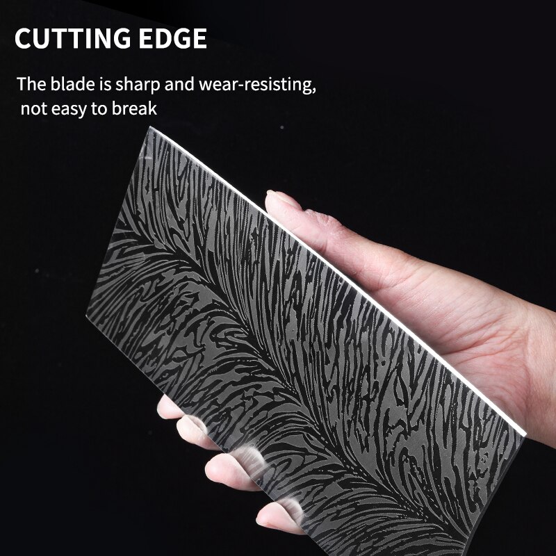 Chinese Cleaver Handmade Chopper Chef 5cr15 Stainless Steel Knife Kitchen Knives Meat Vege Slicer Chopping Knife