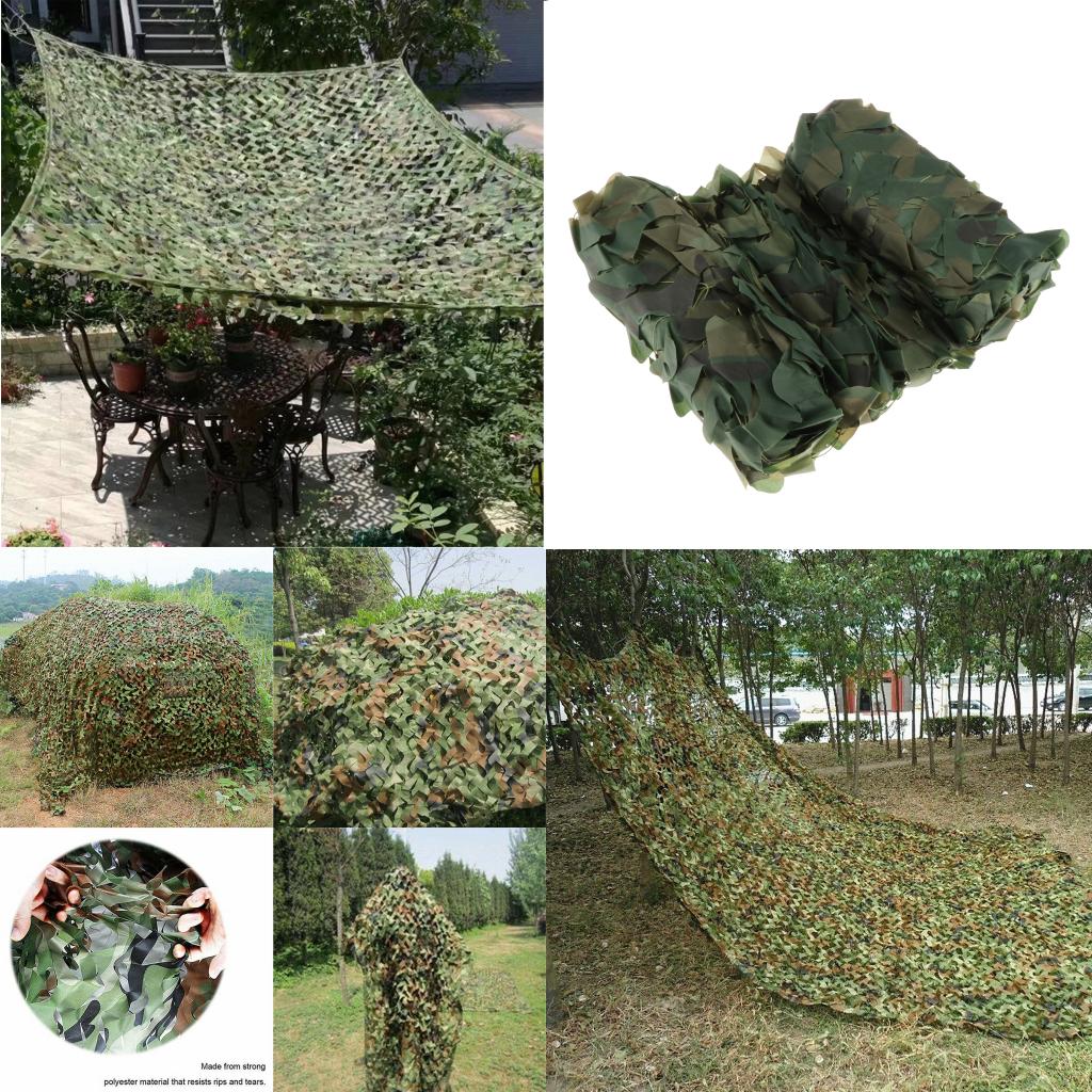 2x3m chasse Camping bois Camouflage filet feuilles Camouflage Net bâche jardin avec sac de transport cache couverture