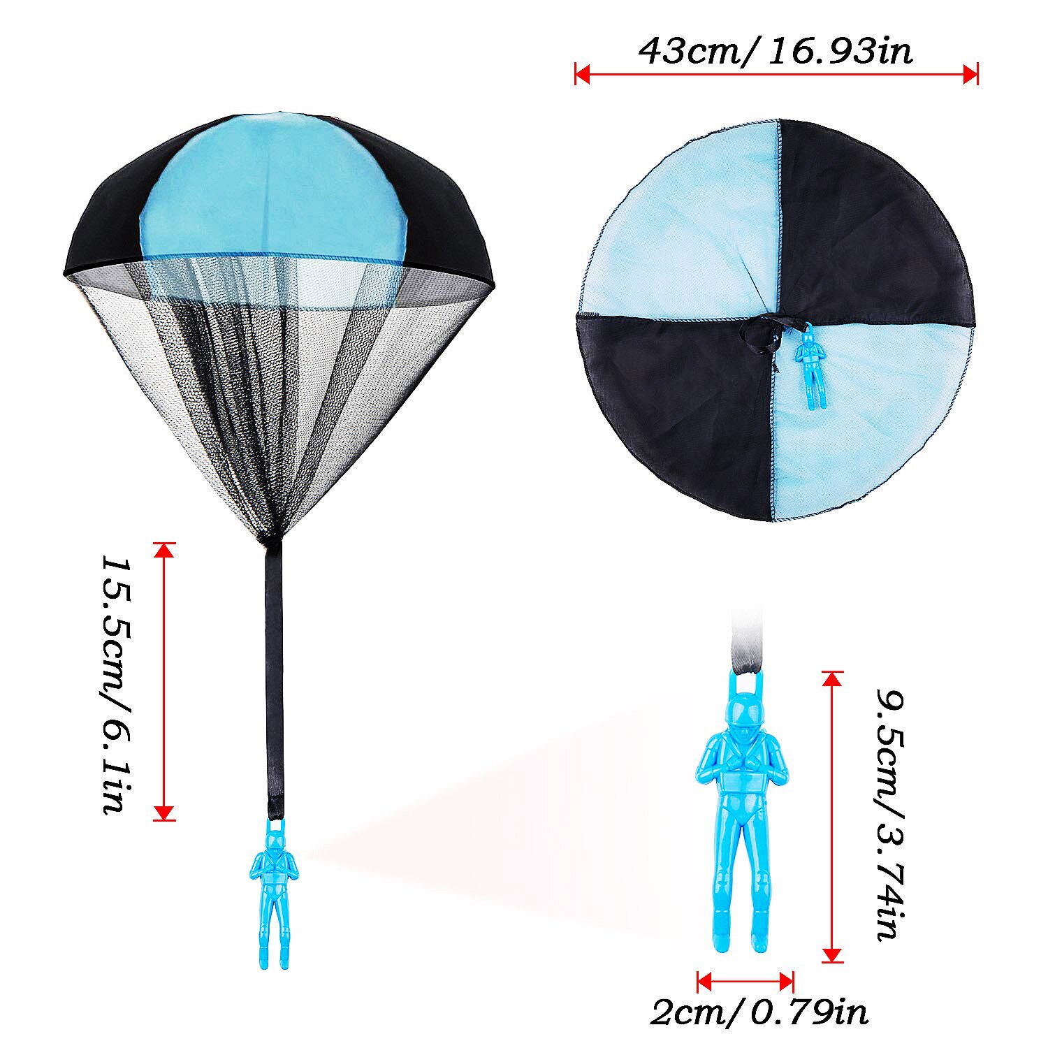 2 Stuks Hand Gooi Soldaat Parachute Speelgoed Indoor Outdoor Games Voor Kinderen Mini Soldaat Parachute Fun Sport Educatief Speelgoed jongen