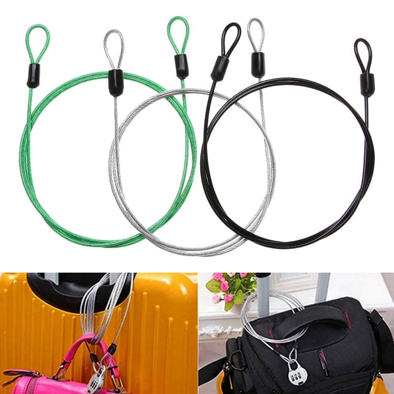 Universal Garage Door Lock Handle Cable Latch Steel Rope Wire Cord Repair Spares Mini Security Braided Steel Cable Luggage Lock