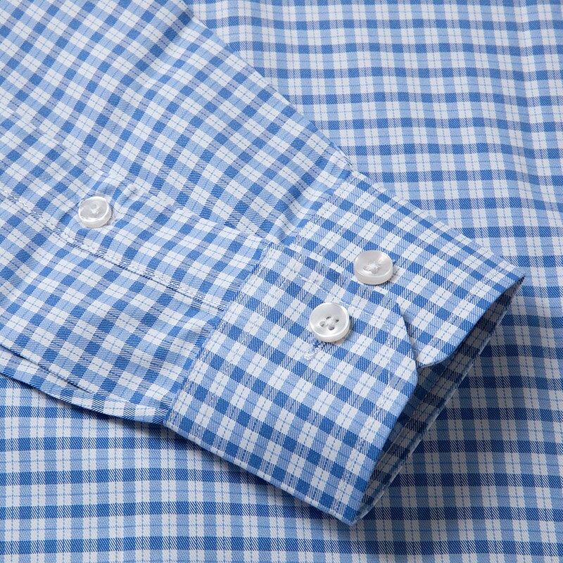 10XL plus size Men's Plaid Cotton Casual Shirts Office Long Sleeve Brand Male Luxury Dress Shirts