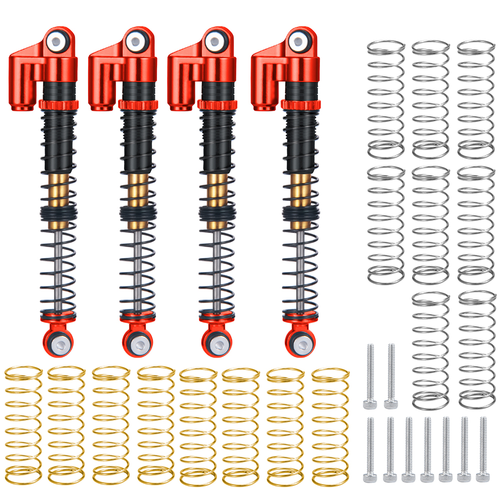 YEAHRUN 31/32/39, 5/43/48/53mm amortiguador de aleación de aluminio para Axial SCX24 1/24 RC coche camión actualización piezas Accesorios