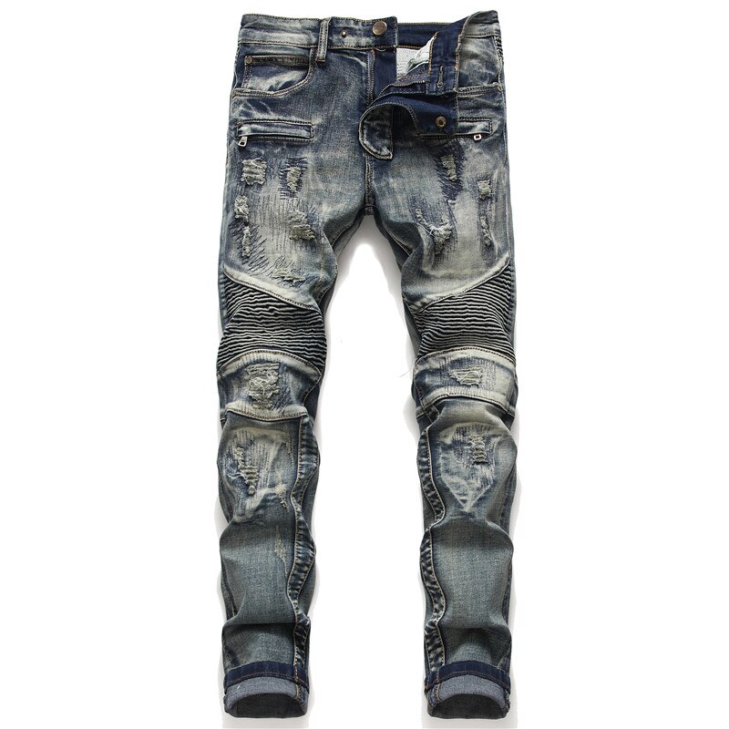 Jean skinny déchiré pour homme, , peinture, vêtements streetwear, printemps, automne, hiver, style hip hop