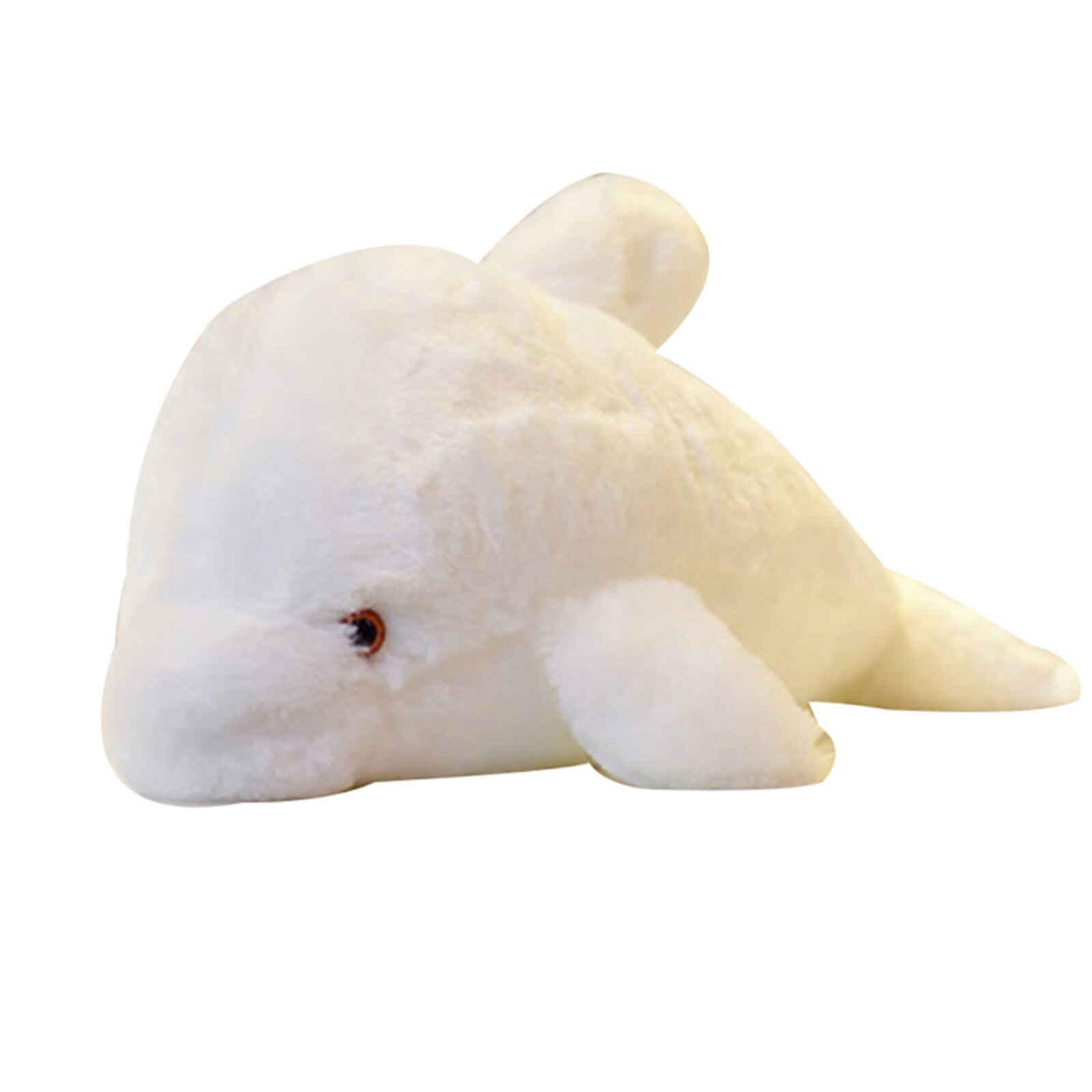 32Cm Leuke Creatieve Lichtgevende Knuffel Dolfijn Pop Glowing Led Licht Dier Speelgoed Kleurrijke Pop Kussen Kinderen mooie